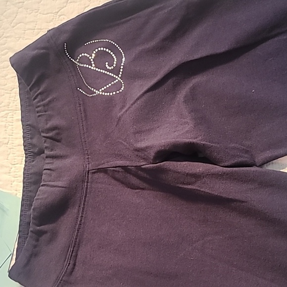 shades of love by bella Pants - Shades of love blue yoga pants sz small blue flared just bella logo